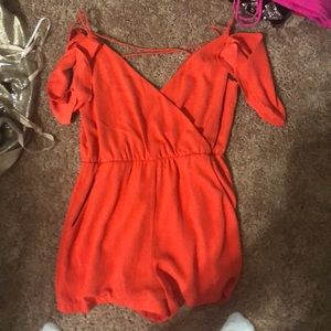 Orange/Red Romper